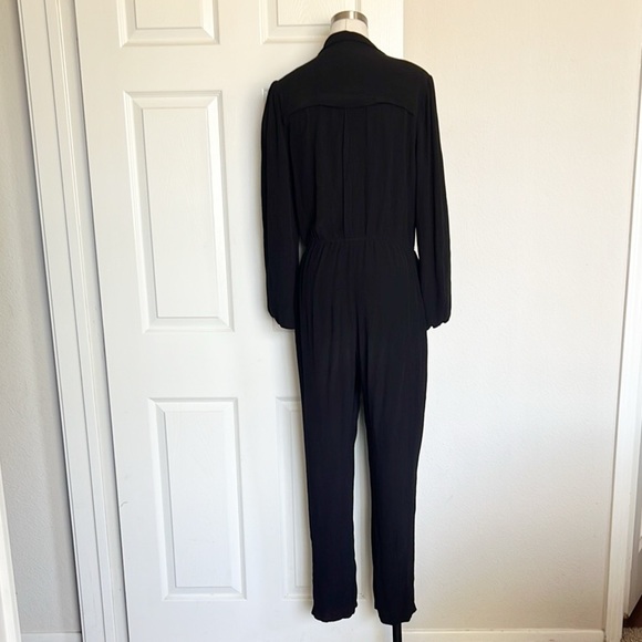 REISS Selena Utility Black Jumpsuit - Picture 8 of 15